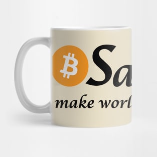 Satoshi Make World Better Place Mug